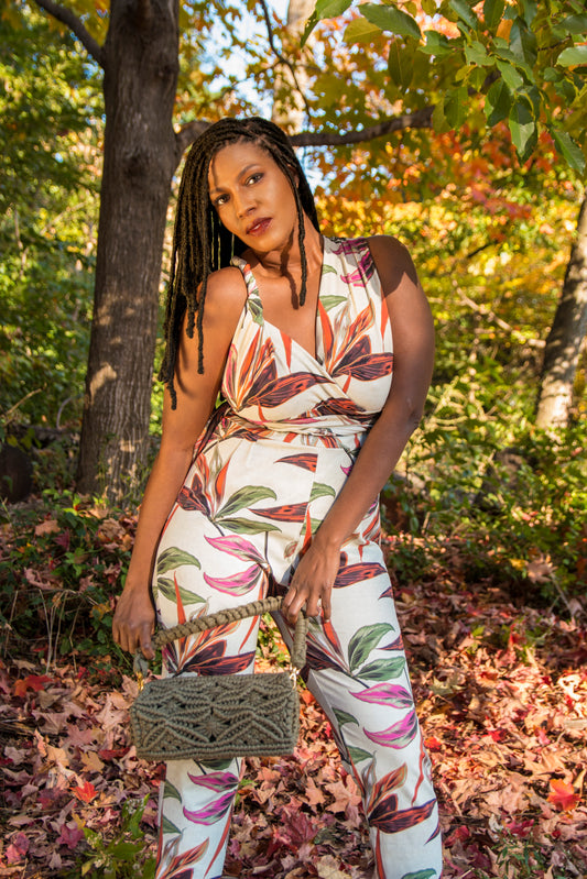 Leaves Versatile Jumpsuit