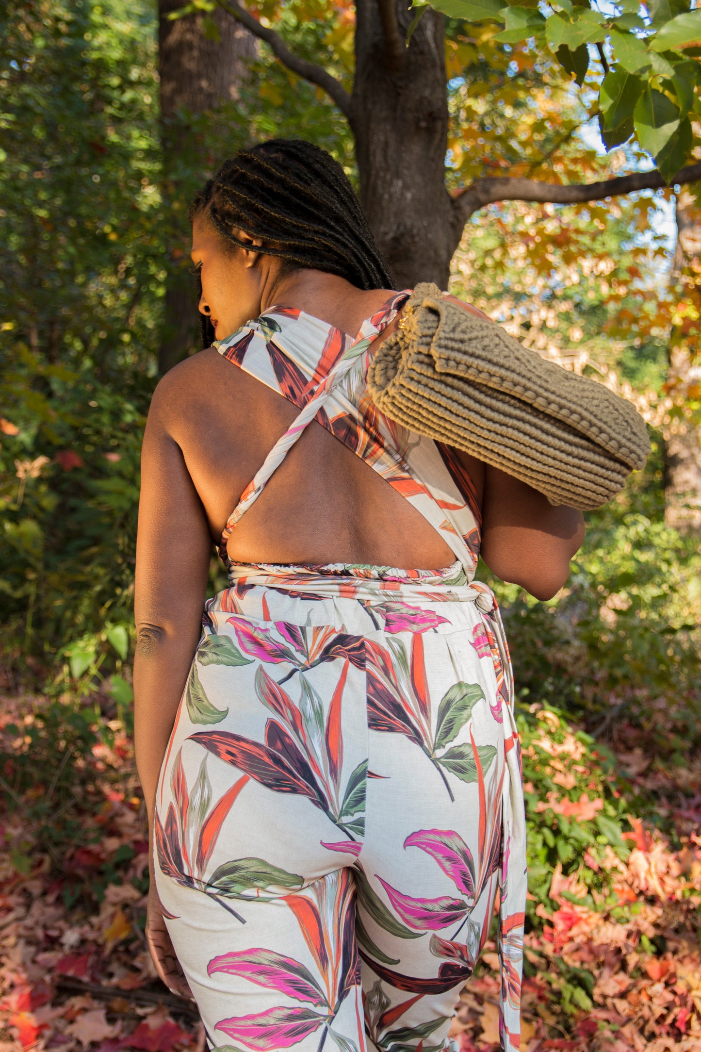 Leaves Versatile Jumpsuit