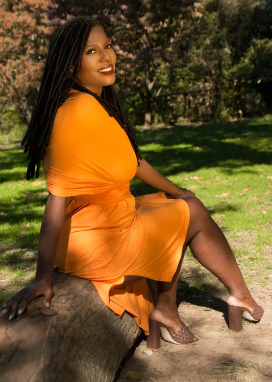 Orange  Versatile Dress